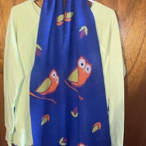 Tarnish Blue Owl Scarf